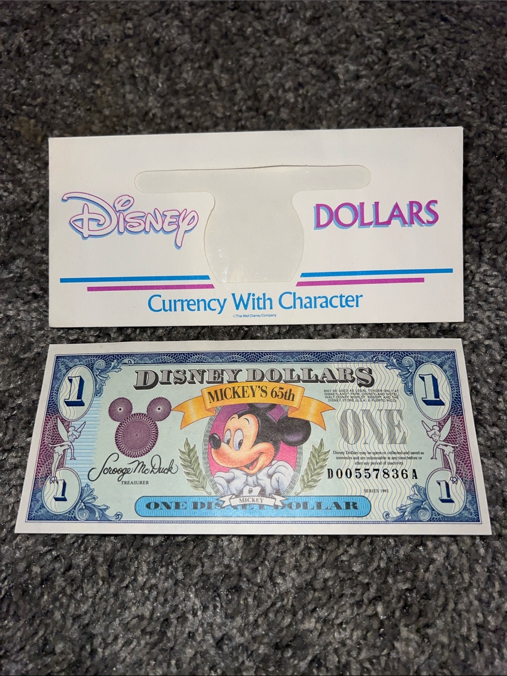 Mint condition Disney dollar